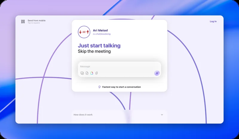 A CarbonLink page with a message box that takes typed or recorded messages