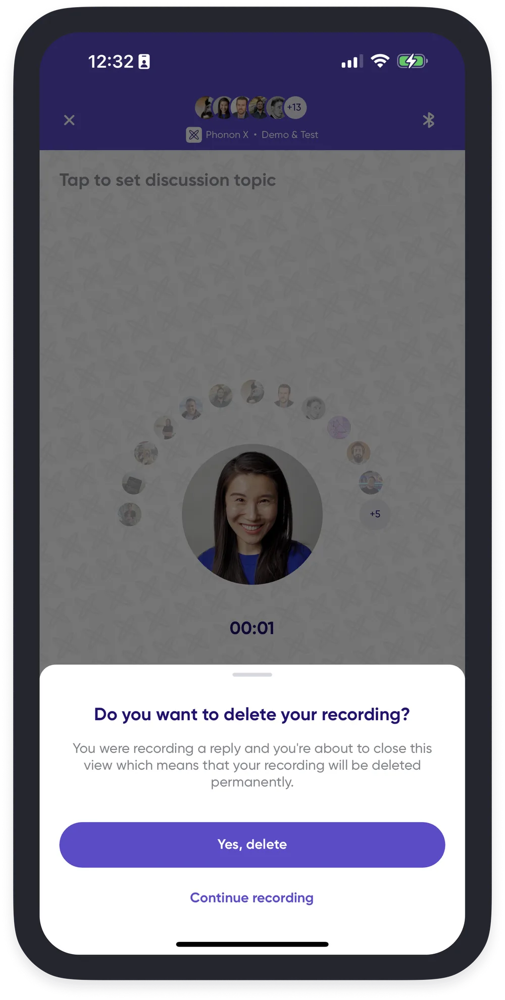 Delete while recording