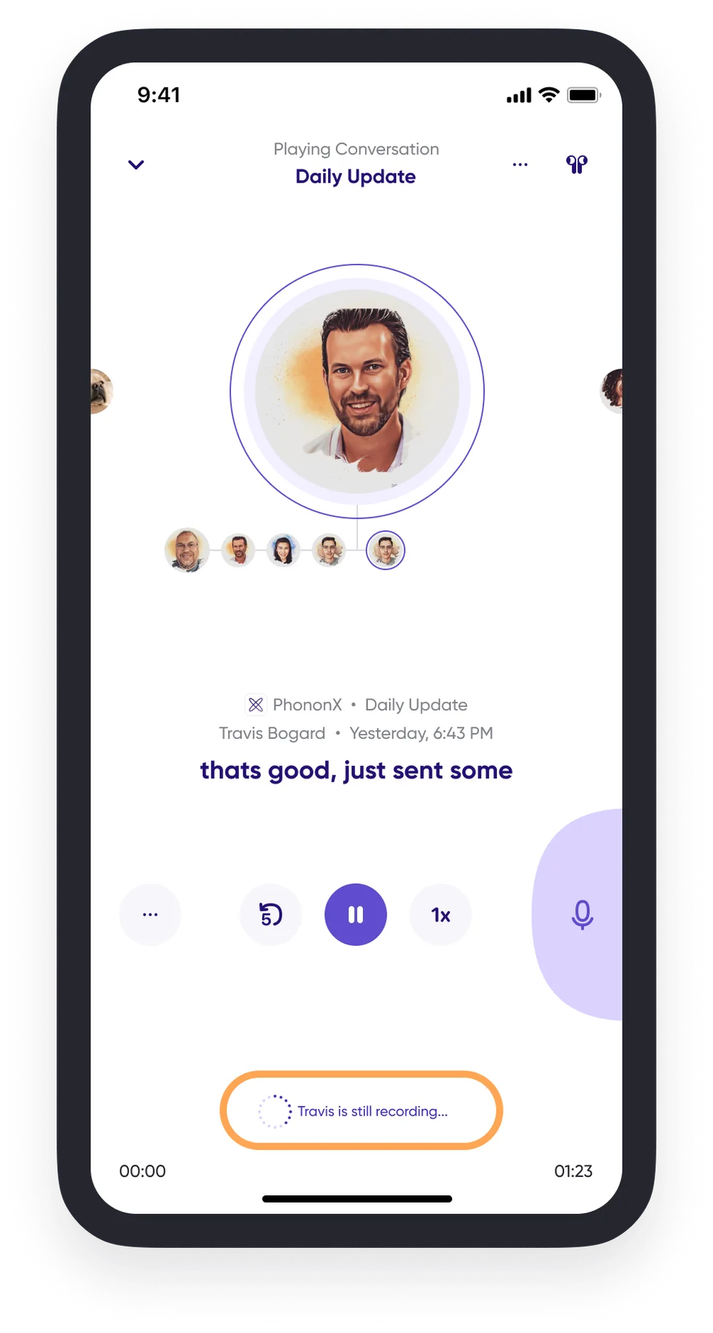 Real time listening